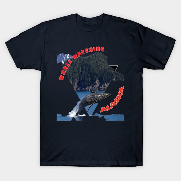 Alaska Whale Watching humpback beluga orca killer whales T-Shirt by TeeText